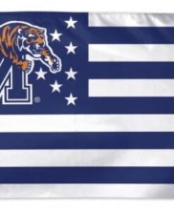 Memphis Tigers American Flag 3X5ft Banner Polyester with 2 Brass Grommets