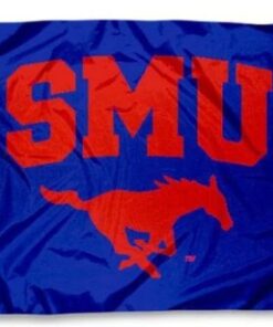 Southern Methodist Mustangs Blue Flag 3X5ft Banner Polyester with 2 Brass Grommets