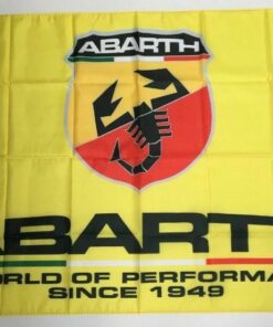 Abarth Banner Flag - Car Scorpion Fiat Spider Racing Mechanic Workshop Man Cave 3x5ft