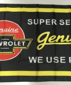 Chevrolet Style 8 Banner Flag Car Super Service Genuine Parts Mechanic Man Cave 3x5ft