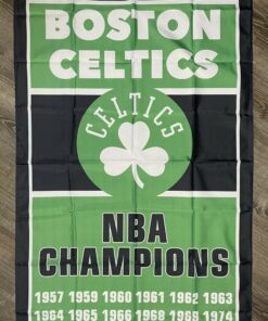 Boston Celtics Championship Flag 3x5 ft Vertical Sports Banner Man-Cave New