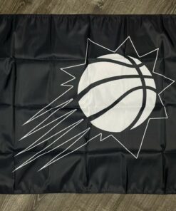 Phoenix Suns Logo Flag 3x5 ft Sports Black Banner Man-Cave Garage