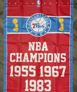Philadelphia 76ers Championship Flag 3x5 ft Vertical Sports Banner Man-Cave