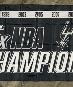San Antonio Spurs Championship Flag 3x5 ft Vertical Sports Banner Man-Cave