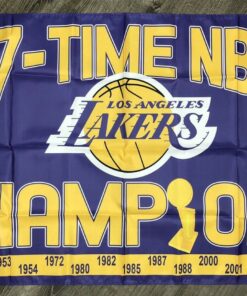 Los Angeles Lakers Flag 3x5 ft Purple Banner Championship Years Man-Cave New