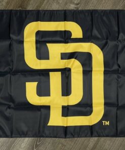 San Diego Padres Logo Flag 3x5 ft Black White Banner Man-Cave Garage
