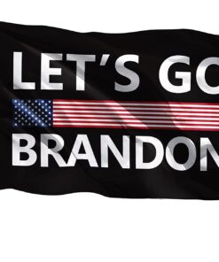 Let's Go Brandon Flag Black with 2 Brass Grommets for Outdoor and Indoor Decorations 3x5Ft