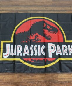 Jurassic Park Banner Flag 3x5ft Movie Film Dinosaur Logo Man Cave