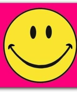 3x5FT Flag Pink Happy Smiley Face Banner Dorm Bedroom Advertising USA