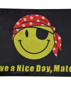 Pirate Happy Face Flag 3x5ft Have a Nice Day Matey Boat Nautical Gift