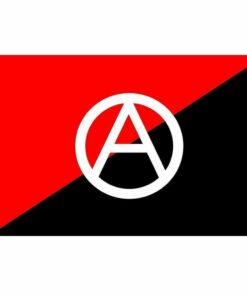 Anarchist Large 3x5 FT Flag A Circle Anarchy Banner Red Black Resist