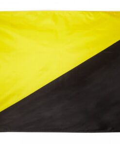 Ancap Flag 3x5 FT Banner Anarcho Capitalism Capitalist Black and Yellow