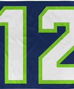 Large 12TH Man Blue Flag 3X5Ft Seattle Seahawks Football Banner Man Cave Dorm