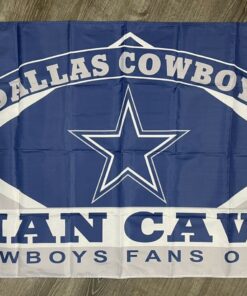 Dallas Cowboys Man-Cave Flag 3x5 ft Sports Blue Football Banner Garage Bar