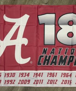 Alabama Crimson Tide National Champions Flag 3x5 ft Football Banner Man-Cave