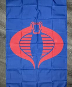 G.I. Joe Cobra Flag 3x5 ft Vertical Blue Banner Action Hero Toy Kids Man-Cave