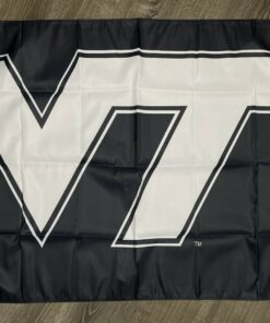 Virginia Tech Hokies Logo Flag 3x5 ft Black Sports Banner Man-Cave Garage