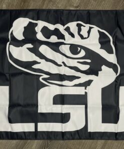 LSU Tigers University Logo Flag 3x5 ft Black Sports Banner Man-Cave Garage