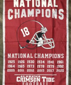 Alabama Crimson Tide National Champions Flag Vertical 3x5 ft Football Banner Man-Cave