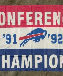 Buffalo Bills AFC Championship Flag 3x5 ft Blue Sports Banner Man-Cave New
