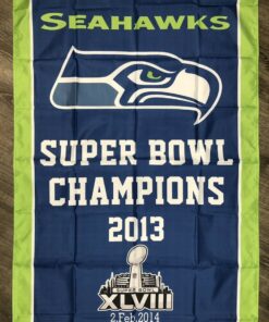 Seattle Seahawks Super Bowl Championship Flag Vertical 3x5 ft Sports Banner Man-Cave