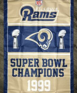Los Angeles Rams Vertical Super Bowl Championship Flag 3x5 ft Sports Banner Man-Cave