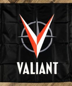 Valiant_Comics Logo Flag 3x5 ft Black Banner Comic Man-Cave Garage Toy Room