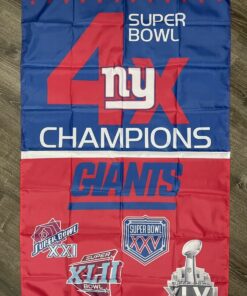 New York Giants Super Bowl Championship Flag 3x5 ft Sports Banner Man-Cave