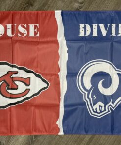 Kansas City Chiefs vs Los Angeles Rams House Divided Flag 3x5 ft Banner