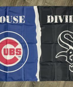 Chicago Cubs vs White Sox House Divided Flag 3x5 ft Sports Banner Man-Cave