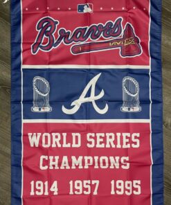 Atlanta Braves World Series Championship Flag 3x5 ft Sports Banner Man-Cave Bar