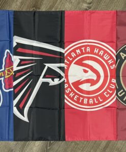 Atlanta Braves Falcons Hawks United FC Flag 3x5 ft Sports Banner Man-Cave Garage