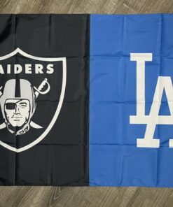 Los Angeles Dodgers vs Oakland Raiders Flag 3x5 ft Banner Man-Cave New