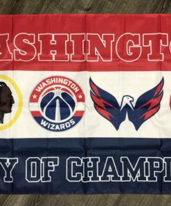 Washington Nationals Redskins Wizards Capitals Flag 3x5 Sports Banner Man-Cave