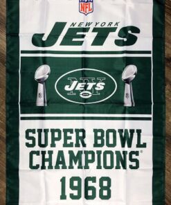 New York Jets Super Bowl Championship Flag 3x5 ft Football Banner Man-Cave