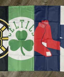 New England Patriots Boston Celtics Red Sox Bruins Flag 3x5 ft Banner Man-Cave