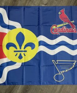 St. Louis Cardinals Blues Flag 3x5 ft Sports Banner Man-Cave Garage Bar
