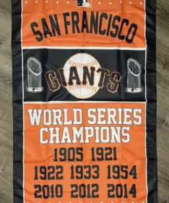 San Francisco Giants World Series Championship Flag 3x5 ft Banner Man-Cave Bar Vertical