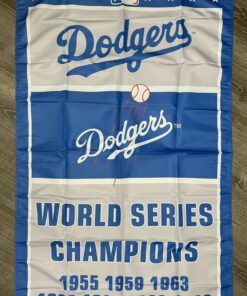 Los Angeles Dodgers World Series Championship Flag 3x5 ft Banner Man-Cave Vertical