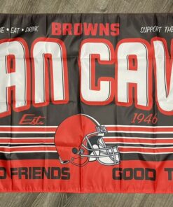 Cleveland Browns Fan Cave Flag 3x5 ft Sports Banner Man-Cave Garage