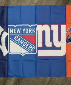 New York Yankees Rangers Giants Knicks Flag 3x5 ft Sports Banner Man-Cave Garage