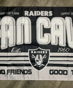 Las Vegas Oakland Raiders Fan Cave Flag 3x5 ft Sports Banner Man-Cave Garage