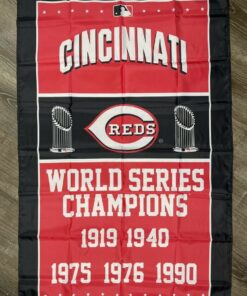 Cincinnati Reds World Series Championship Flag 3x5 ft Sports Banner Man-Cave