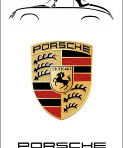 Porsche 356 Pre - A - Speedster - Porsche Flag White Vertical 3X5 Ft Polyester Banner USA 90x150cm