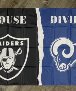 Oakland Raiders vs Los Angeles Rams House Divided Flag 3x5 ft Banner New