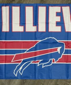 Buffalo Bills Billieve Flag 3x5 ft Blue Sports Banner Man-Cave Garage