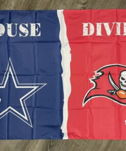 Dallas Cowboys vs Tampa Bay Buccaneers House Divided Flag 3x5 ft Banner New