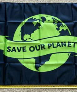 Save The Earth Flag Save Our P Renewable Love Sign USA Poster 3x5'