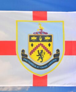 Burnley F.C. Football Club Flag Red White 3x5ft Banner polyester