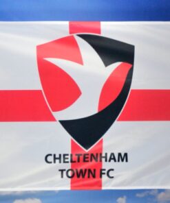 Cheltenham Town F.C.Football Club Flag Red White 3x5ft Banner Polyester